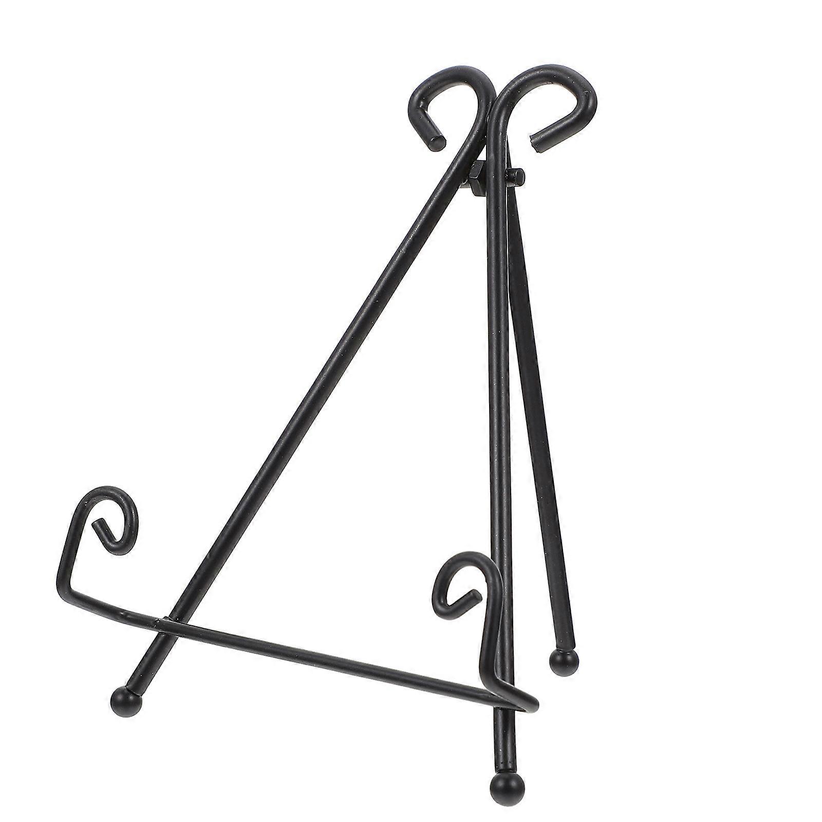 Iron Craft Photo Frame Display Stand with Stable Desktop Rack for Photos, Plates, and Decorative Dishes – Creative Hollow Out Design, Easy Assembly