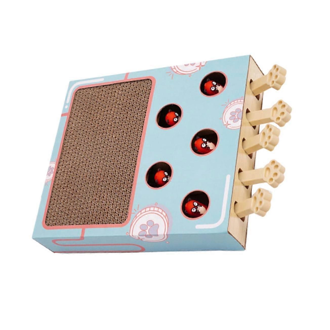 Cat Teaser Interactive Cat Toy Scratching Toy for Cats Fun Cat Toy Interactive Scratching Toy Cat Slap Game Cat Scratch Board Abs