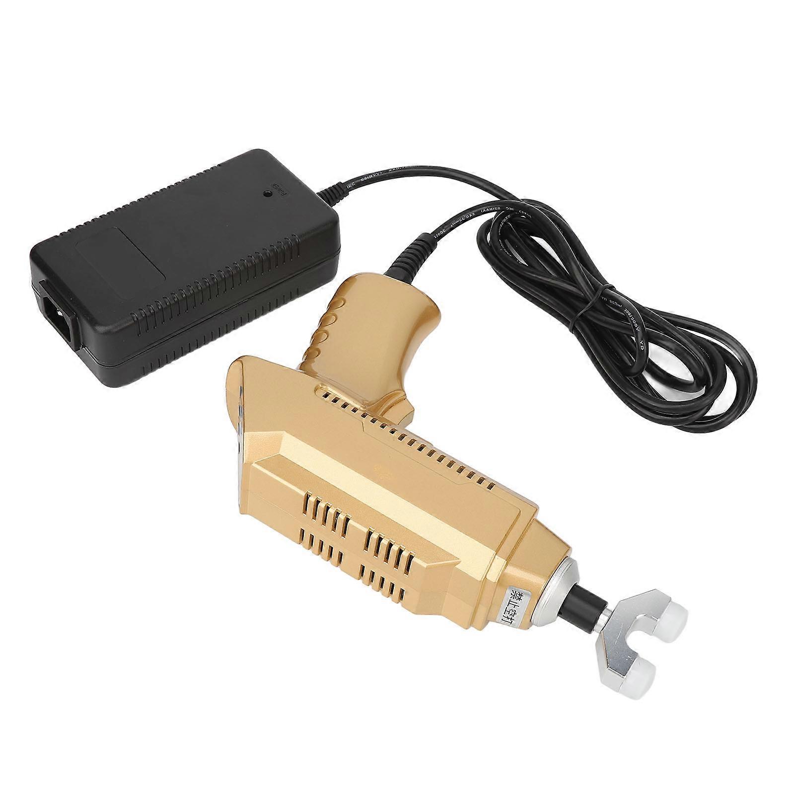 Electric Chiropractic Adjusting Massager 30 Level Strength 4 Frequency Reduce Pain Spine Adjusting Tool 100‑240V Golden EU Plug