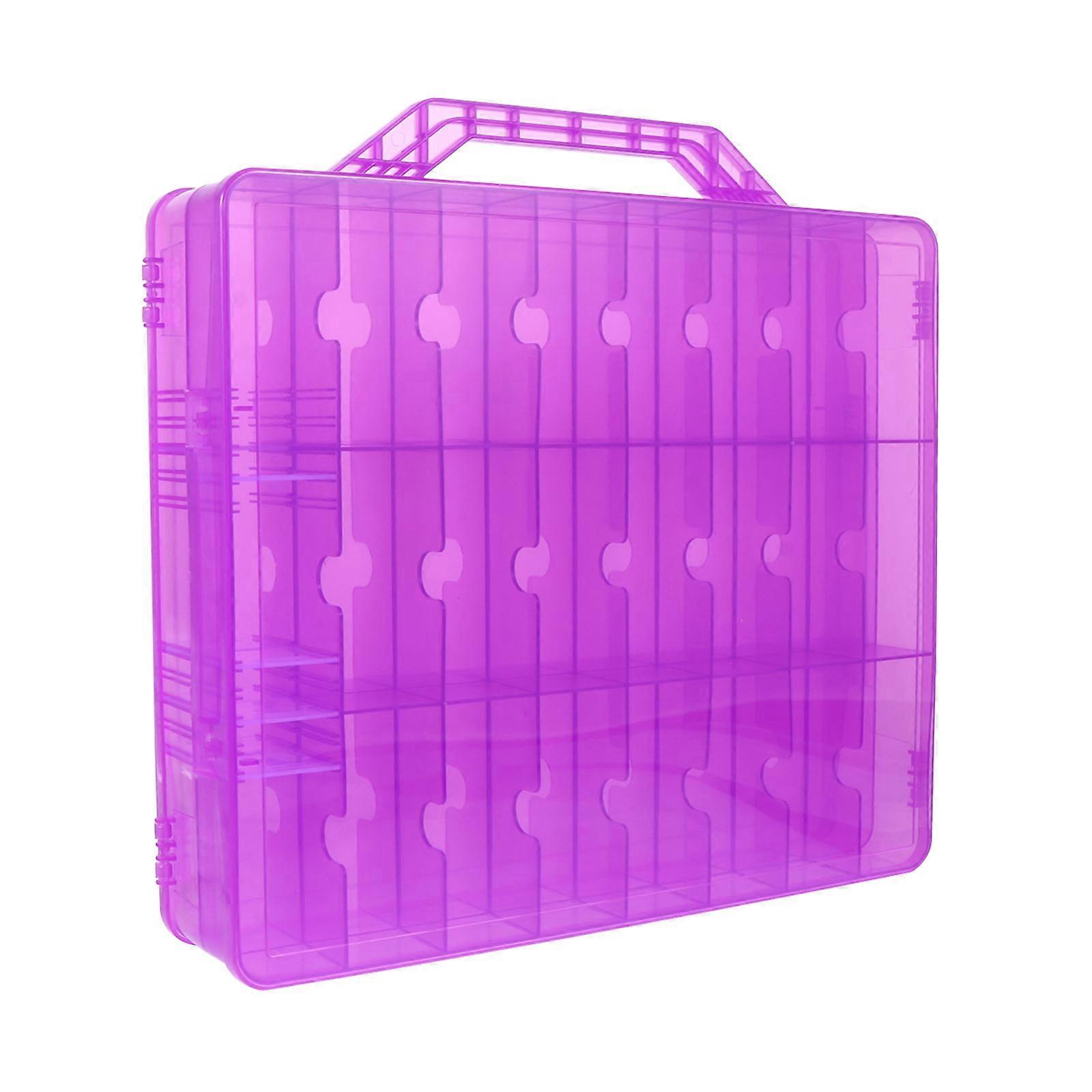 Nails Storage Box Manicure Supplies Tool Box Nail Art Salon Use Durable Solid Sturdy Purple 1Pack