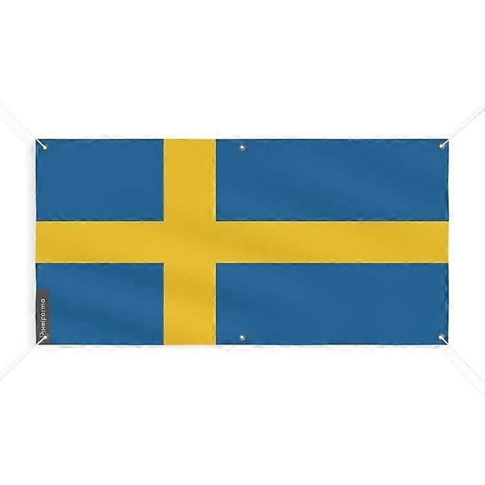 Sweden Flag Banner 6 Grommets 140x280cm Polyester