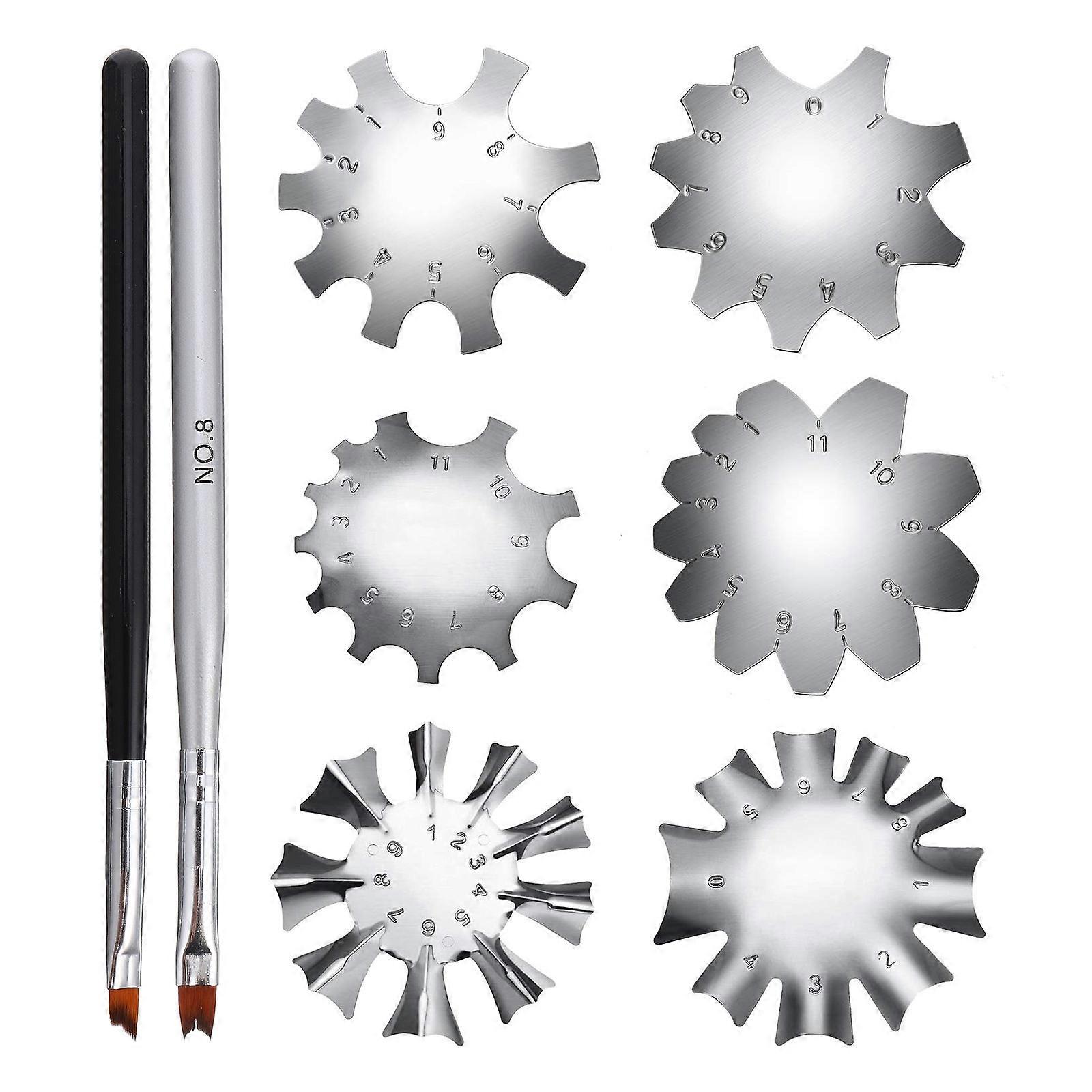 French Manicure Molding Template Nail Molds Professional Use 17x0.5cm Curve Line 8Pcs