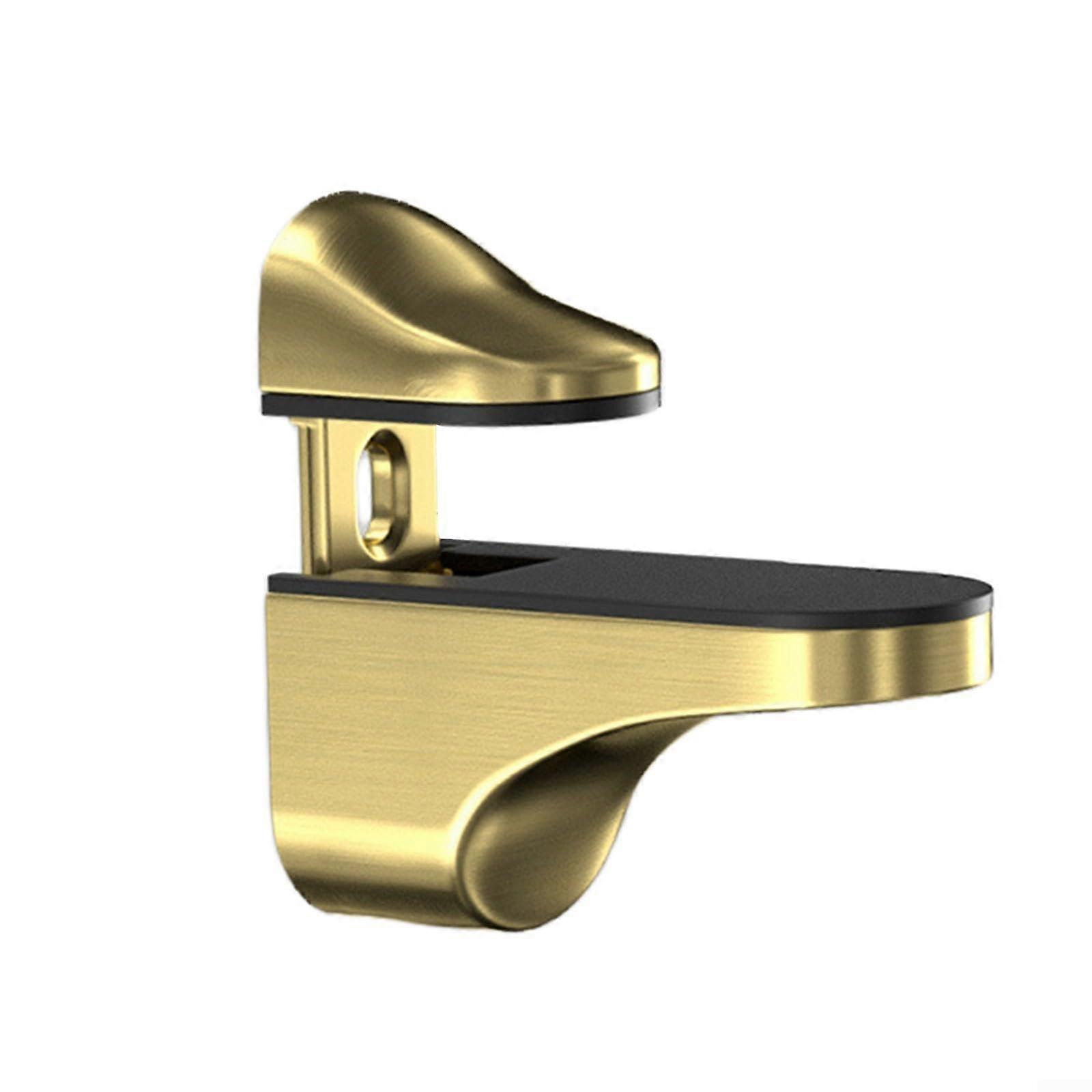 Shelf Stability Adjustable Wall Mounted Glass Bracket Zinc Alloy Bracket in Gold Finish for Stylish Home Decor