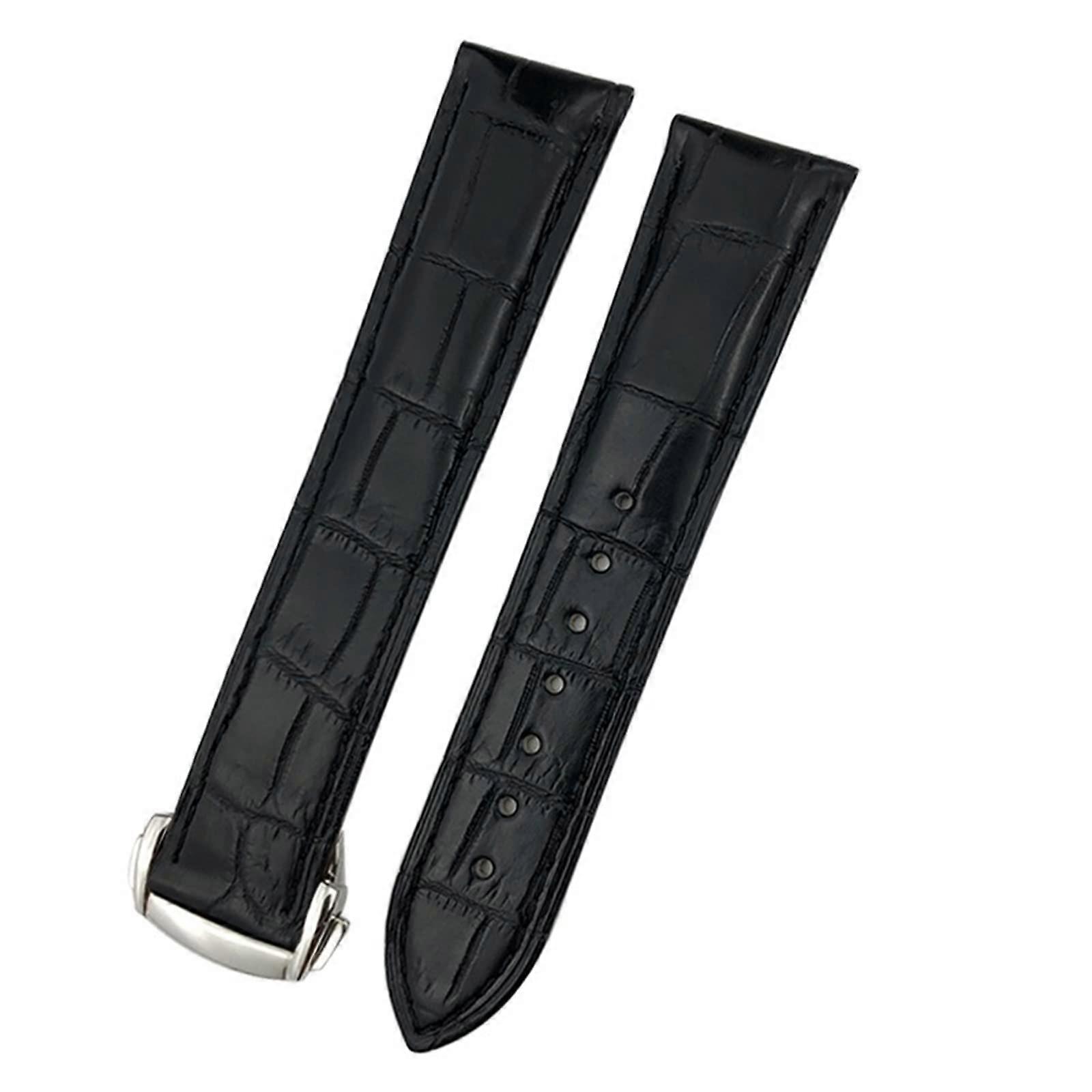 22mm Agate Crocodile Leather Watch Strap for Omega Seamaster 300