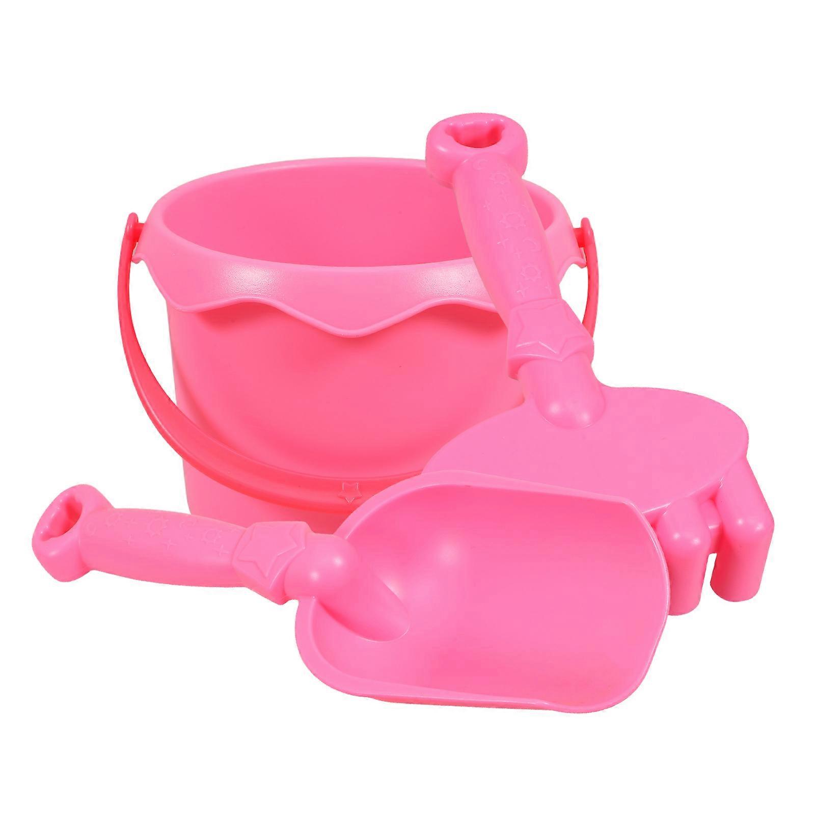 Childrens Gardening Tools Pink Plastic Compact Portable Educational Tool Set For Kids 3Pcs