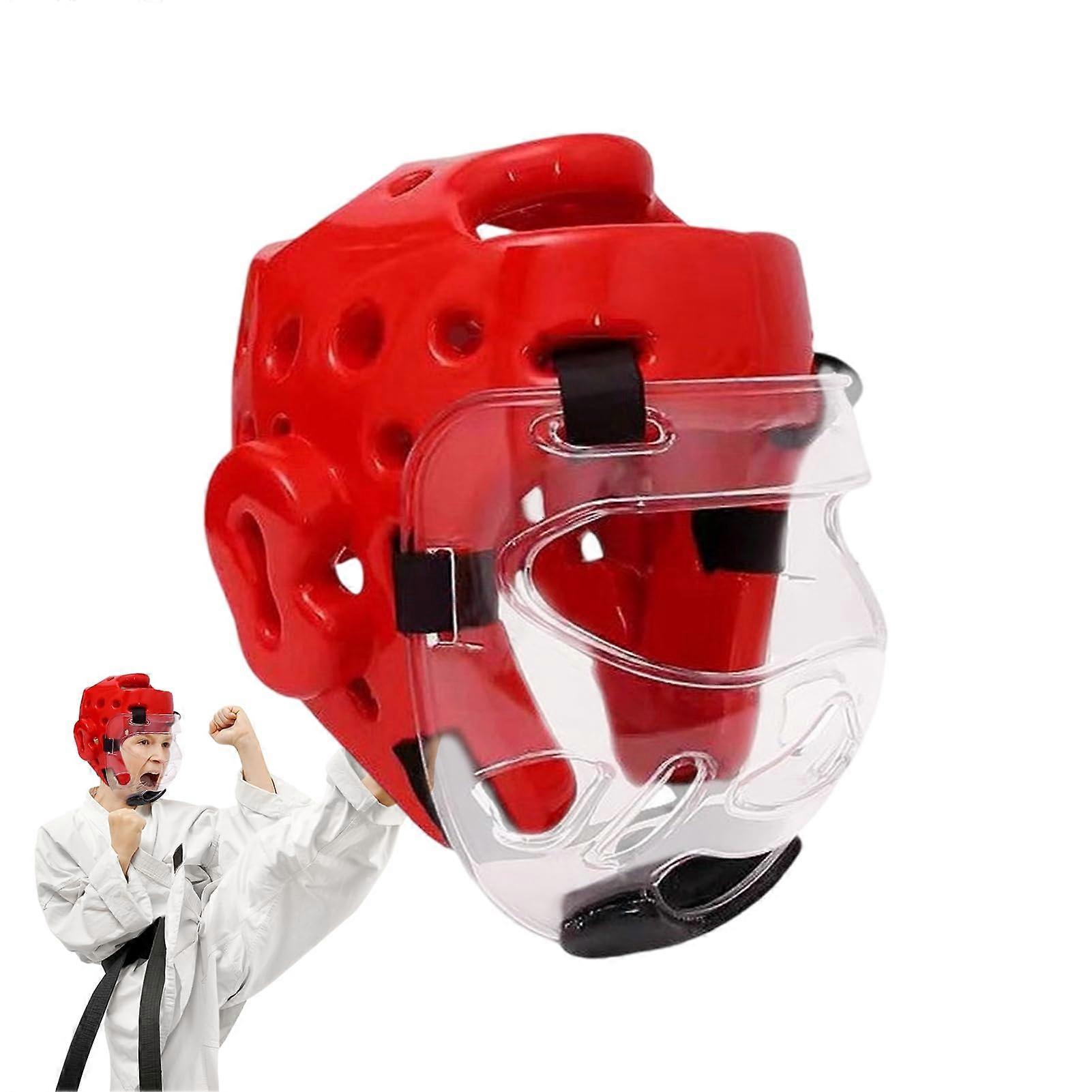 Box Headgear Adjustable Strap Headgear Helmet Lightweight Boxing Training Equipment