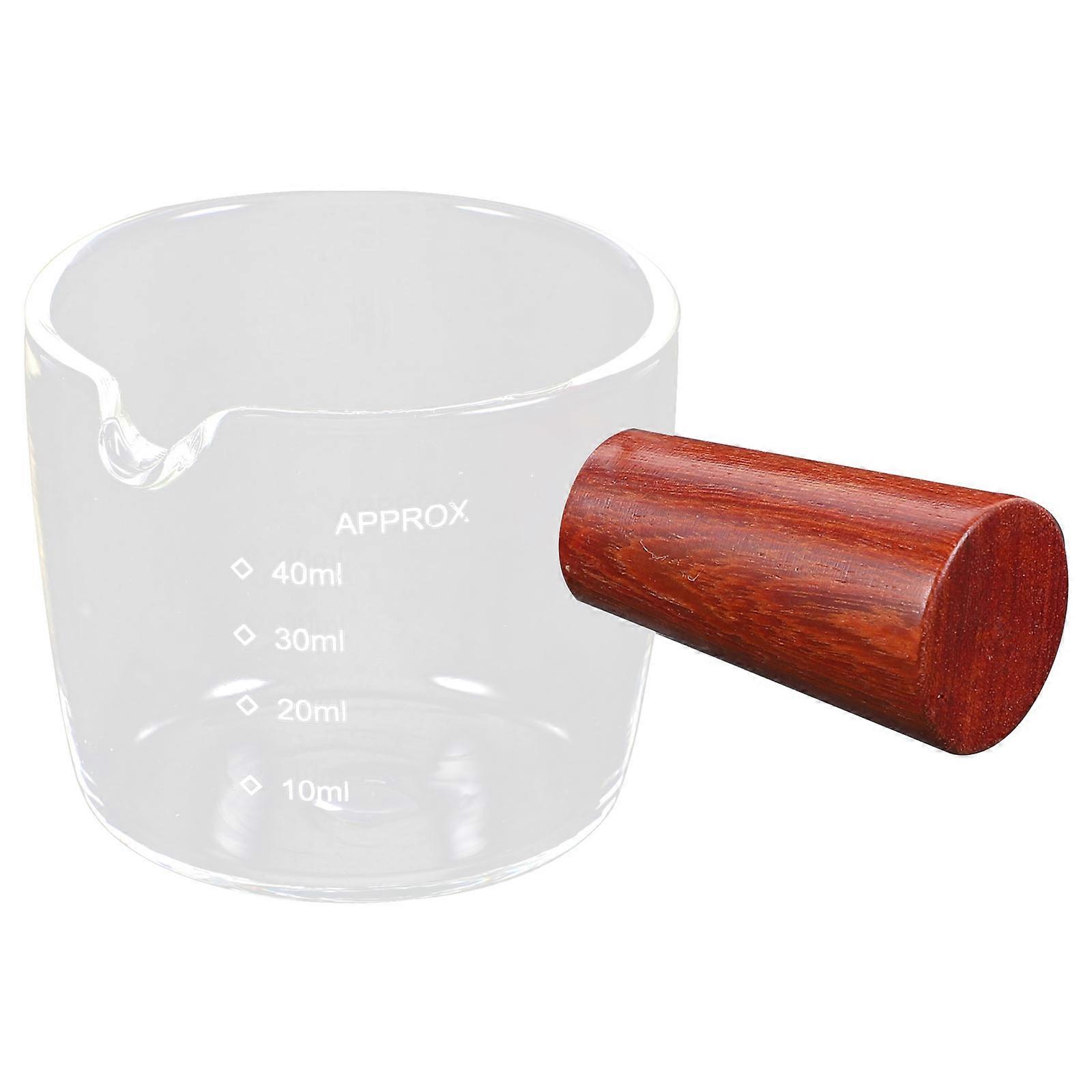 Borosilicate Milk Pitcher with Scald Handle for Espresso and Latte Art – Easy Pouring & Cleaning