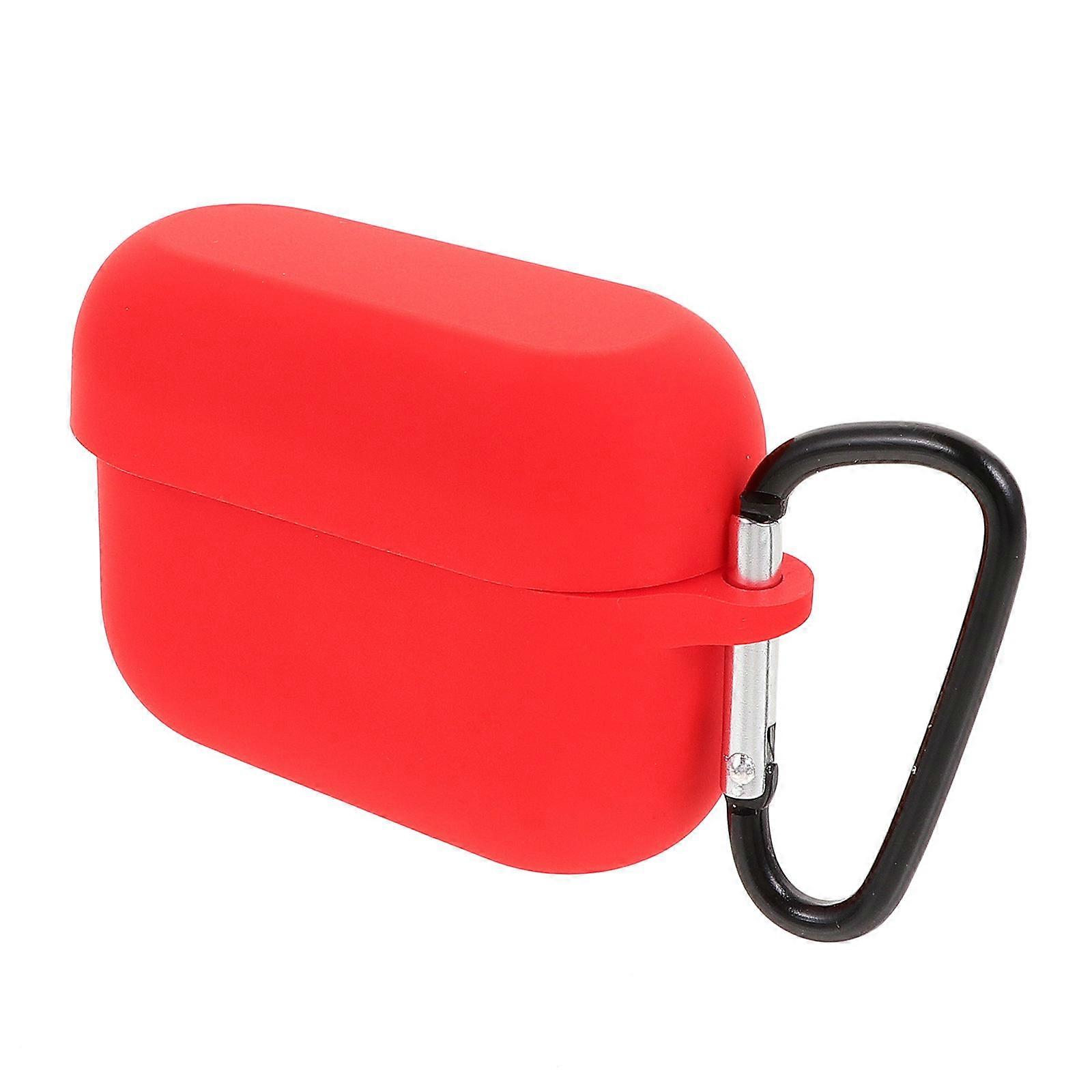 Earphone Cases Hook Design Compact Shape Red Color Durable Scratch-resistant 6.5X5X3CM 1Pack