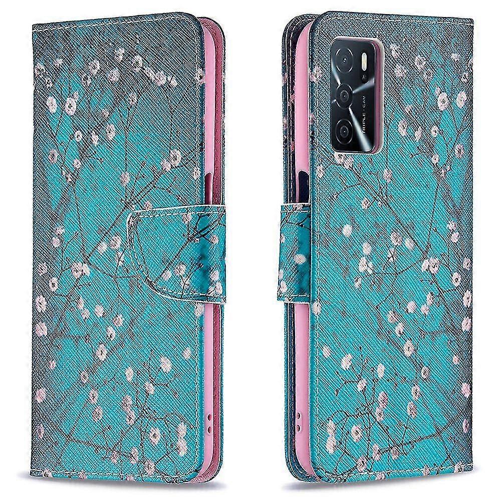 Impressão Premium PU Wallet Flip Capa Protetora com Fechamento Magnético para Oppo A16/A16s/A54s