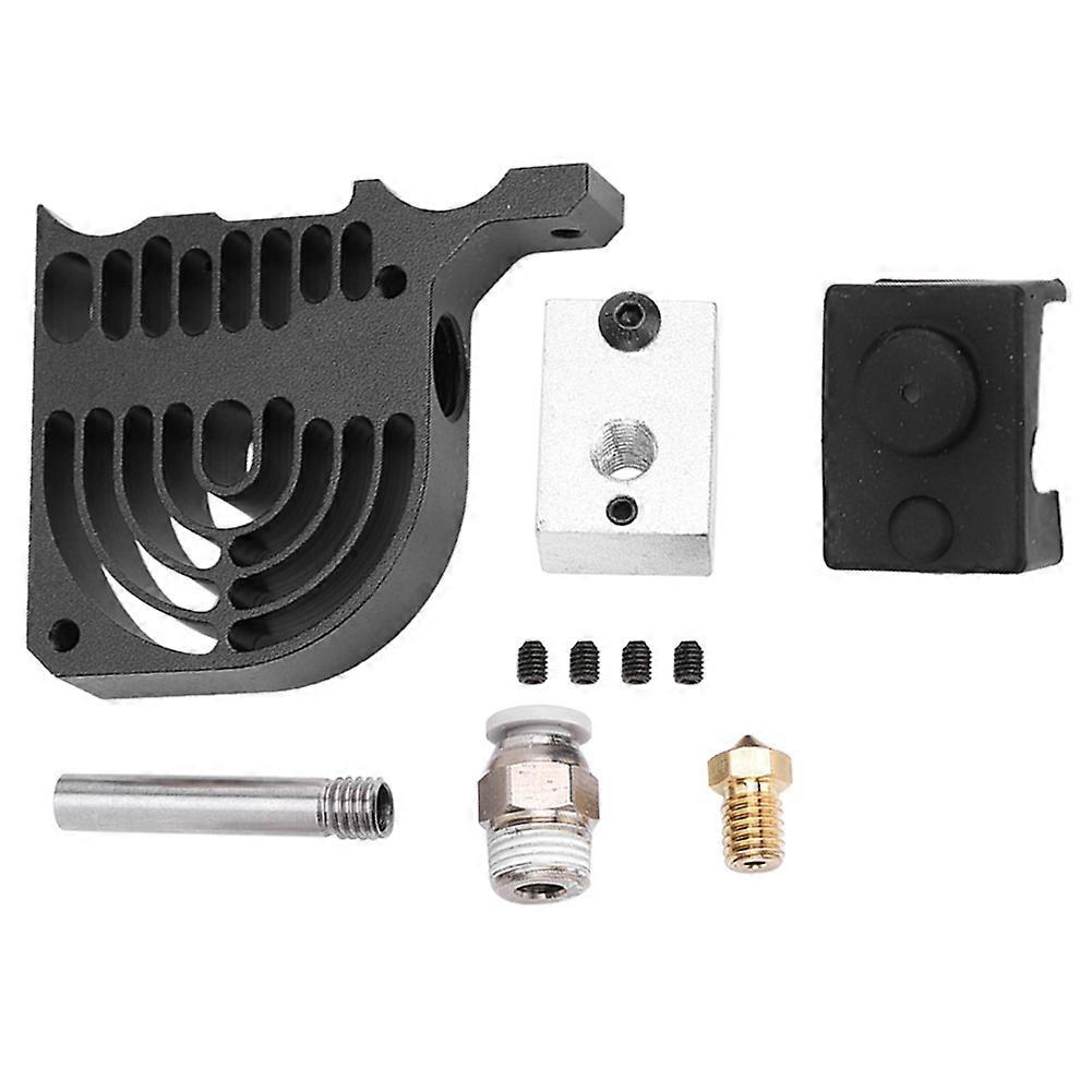 Extruder 3D Printer with Mini Heating Block Heat Insulation V6 Nozzle Kit Accessories