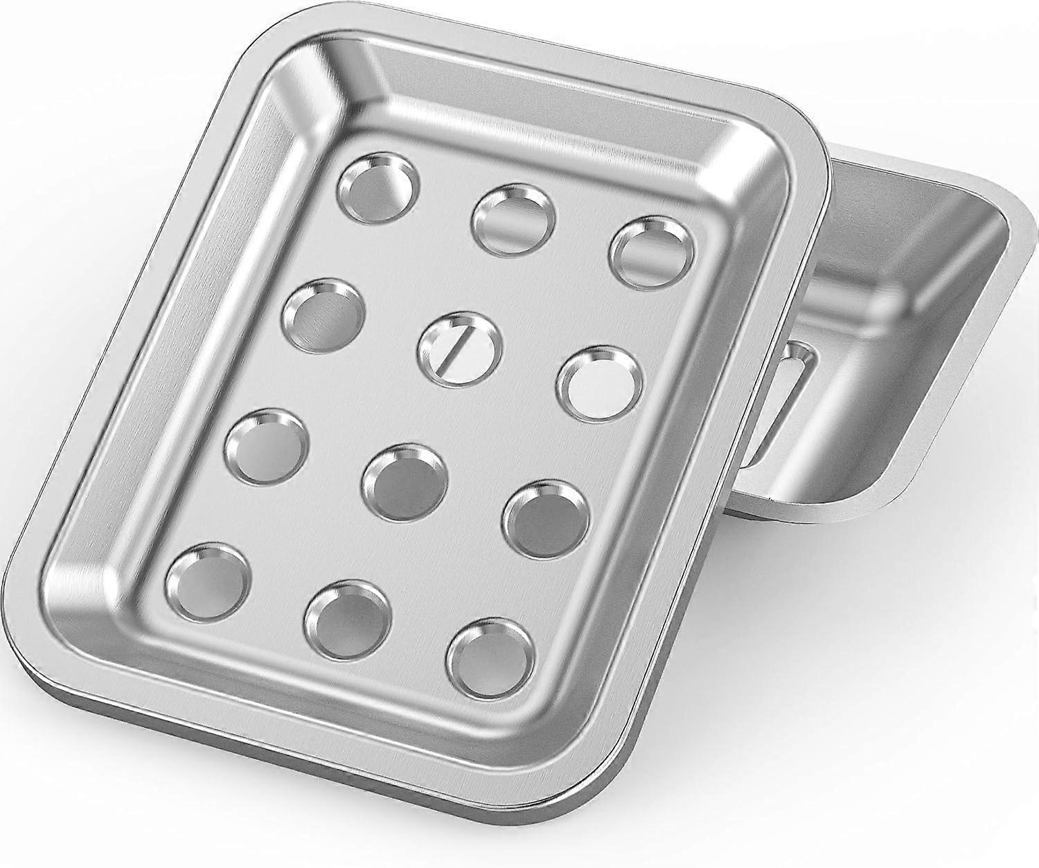 2pcs Soap Dish,Large Size Stainless Steel Soap Dish,Double Layer Dra