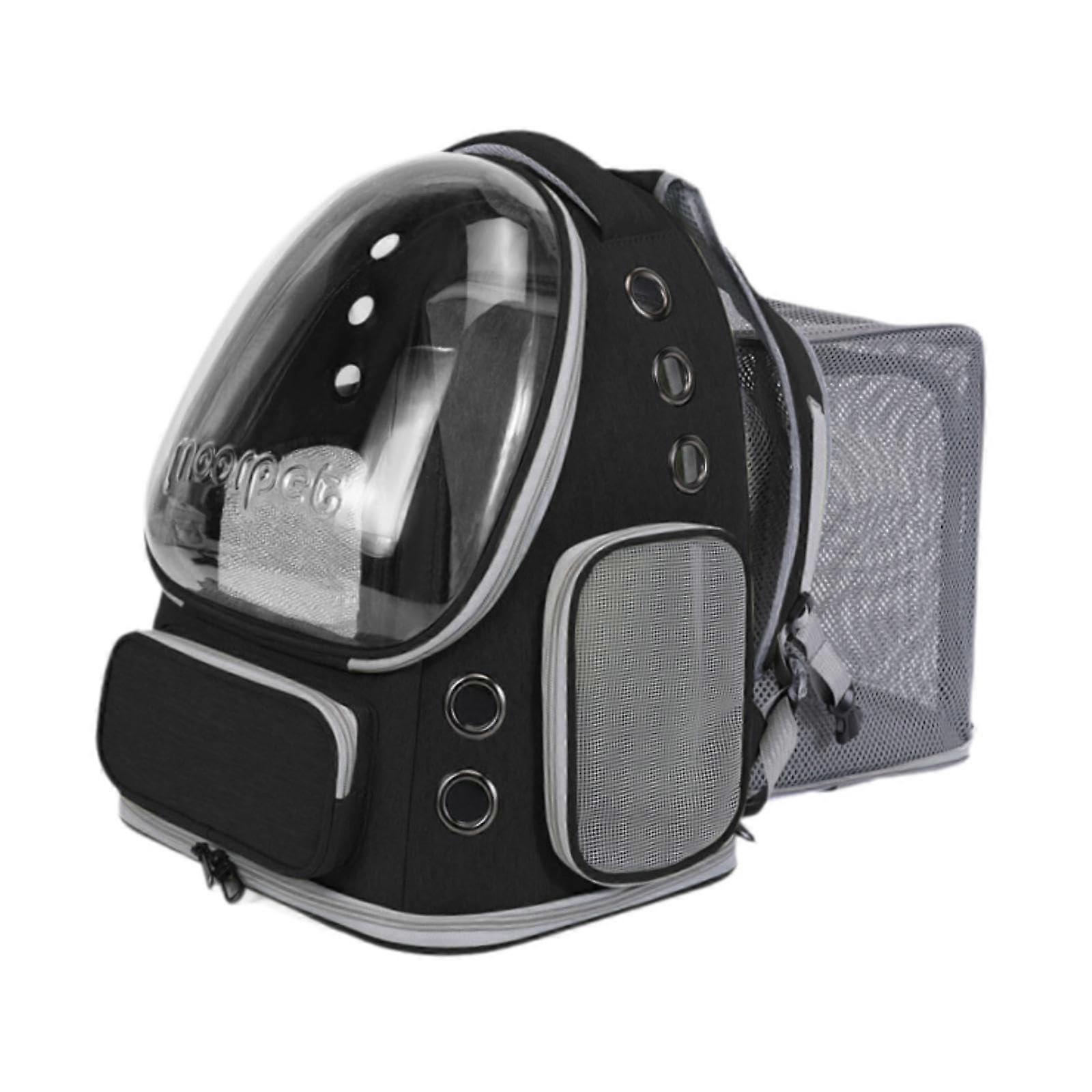 Cat Backpack Carrier Space Capsule Bag Expandable Large Space Portable Pet Carrier Cat Bubble for Walking Travel Black