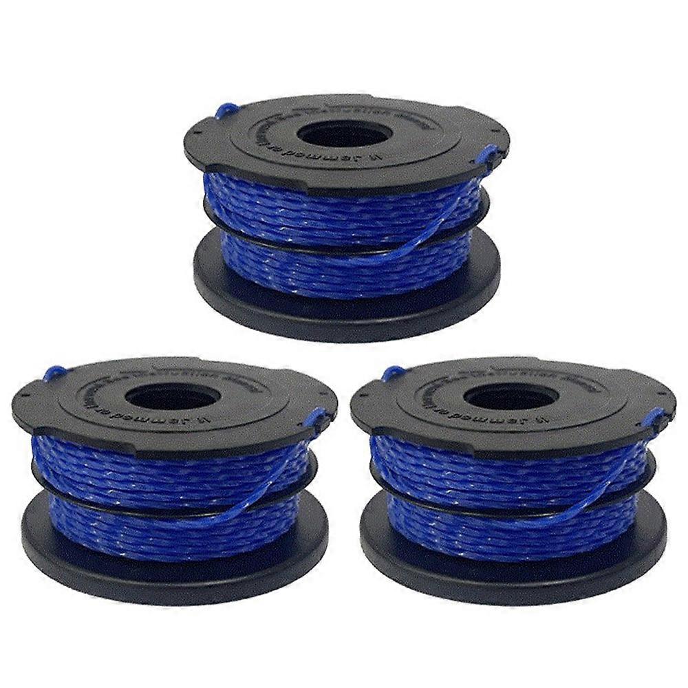 3PCS For Black &amp; Decker Lawn Trimmer Line Nylon Wire A6441 Replacement Spool