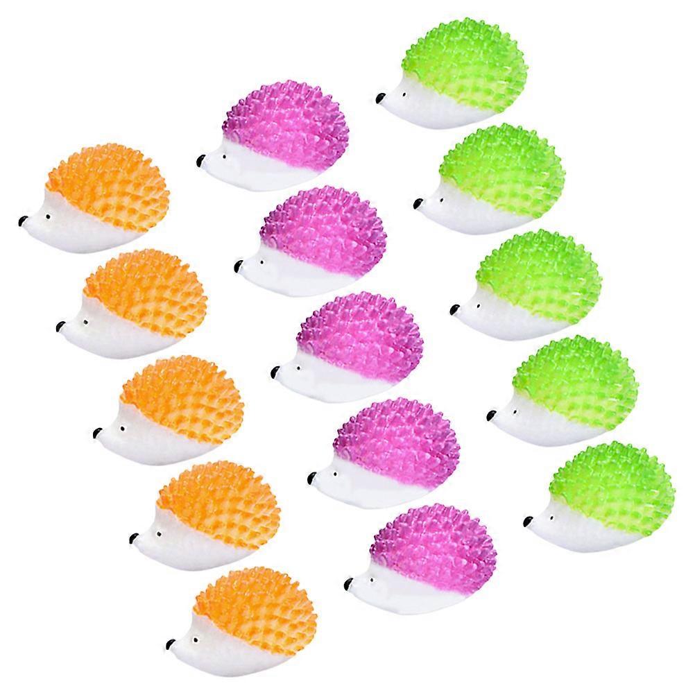 Resin Hedgehog Figurines for Decor Lightweight and Durable with 15 Pieces Small Size