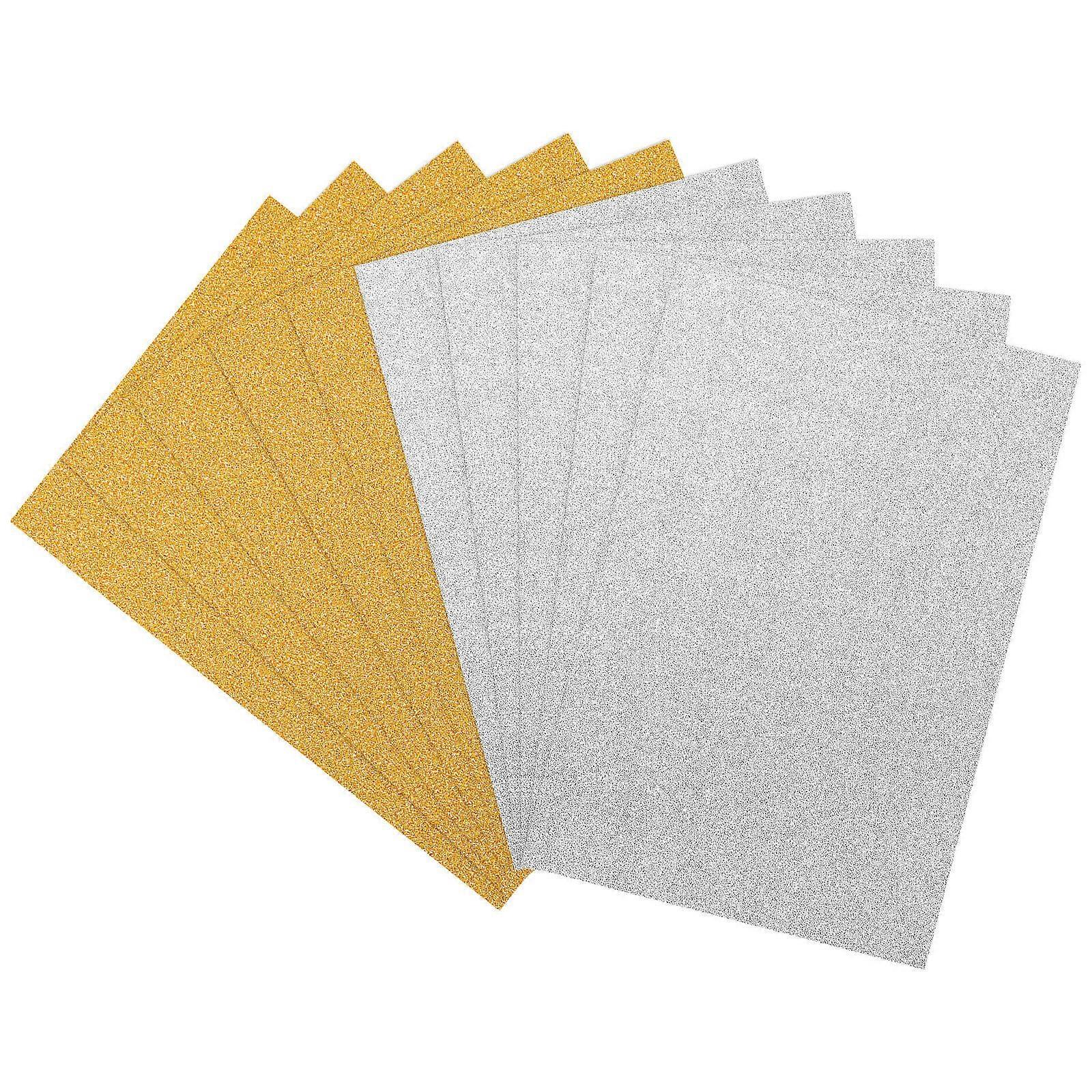 ULTNICE 10pcs Glitter Cardstock Paper for DIY Crafts Gift Wrapping Assorted Color Brightly Colored