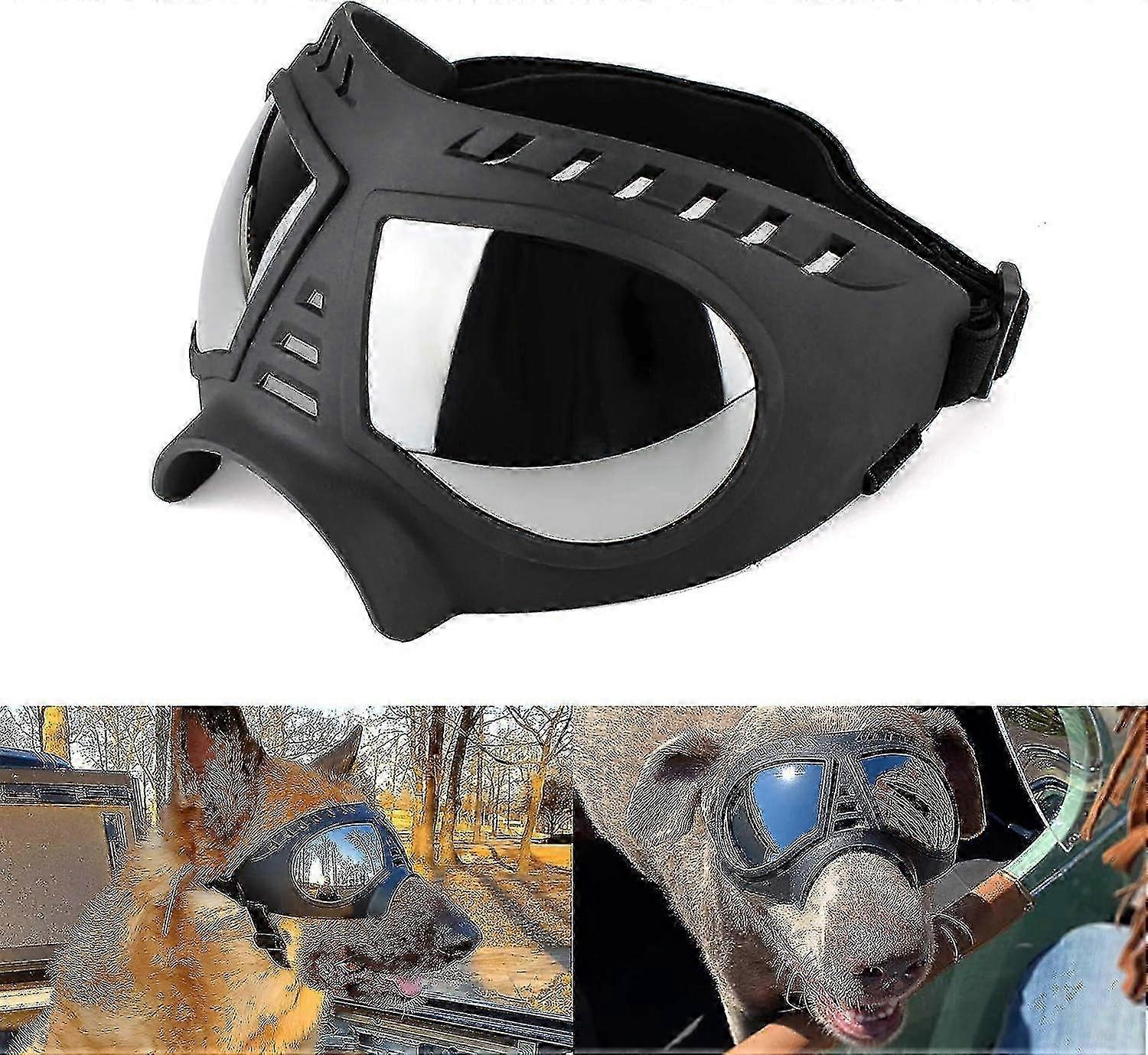 Orta ve Büyük Boy Köpekler için Anti-UV Köpek Gözlükleri ve Güneş Gözlükleri - Zekai'den Uzun Burunlu Irklar için Rüzgar Geçirmez, Toz Önleyici, Buğu Önleyici Gözlükler