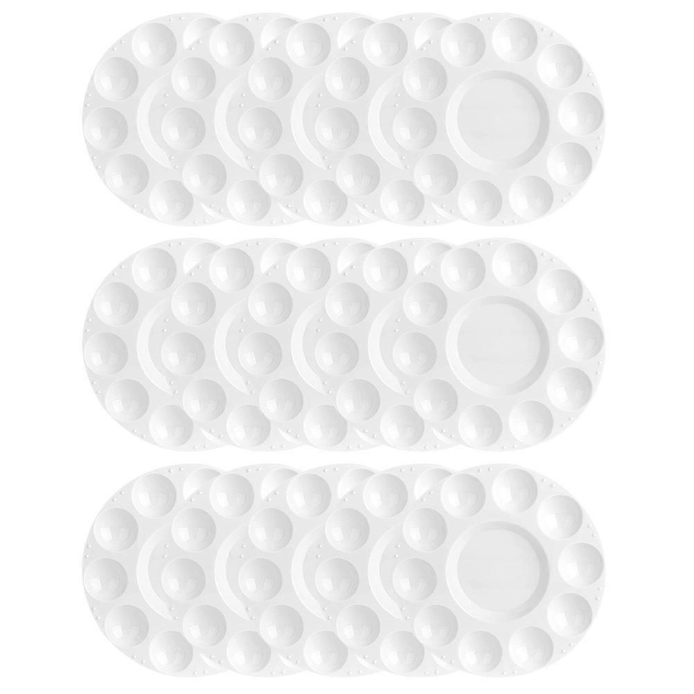 15pcs Multi Color Plastic Mixing Palette Trays for Watercolor, Crafts, and Makeup – Durable, Easy to Clean, Ideal for Artists and Beginners