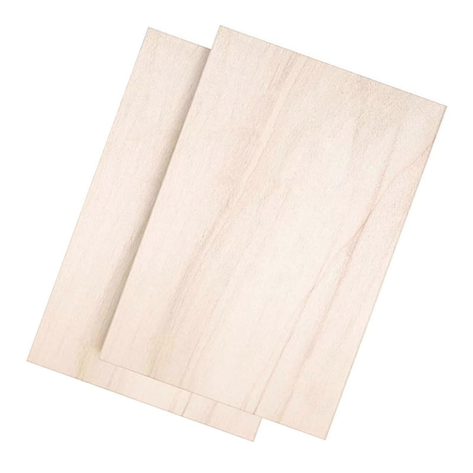 Basswood Sheets 2Pcs For Crafts 0.2x40x40cm, Smooth Surface For Laser Engraving And Cutting, Architectural Models