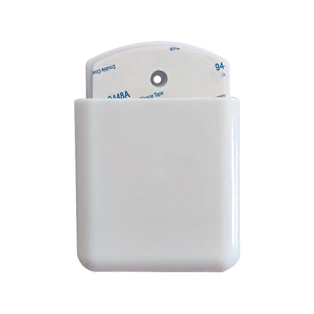 Wall-Mount Storage Box for Remote Control, No Drilling Needed, Compatible with Air Conditioner and TV, White Color