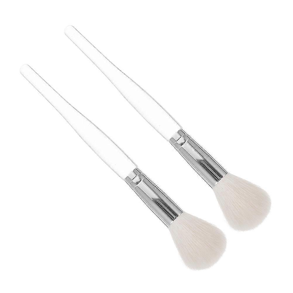 a polished and professional product description based on your input:
**2PCS Soft Bristle Makeup Brush Set – Ideal for Loose Powder, Blush &