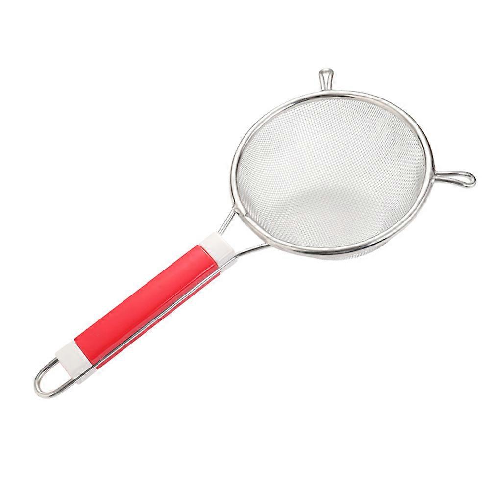 Strainer With Handle Kitchen Skimmer Rustproof PP Material For Restaurant Use 33x16cm Red 1Set