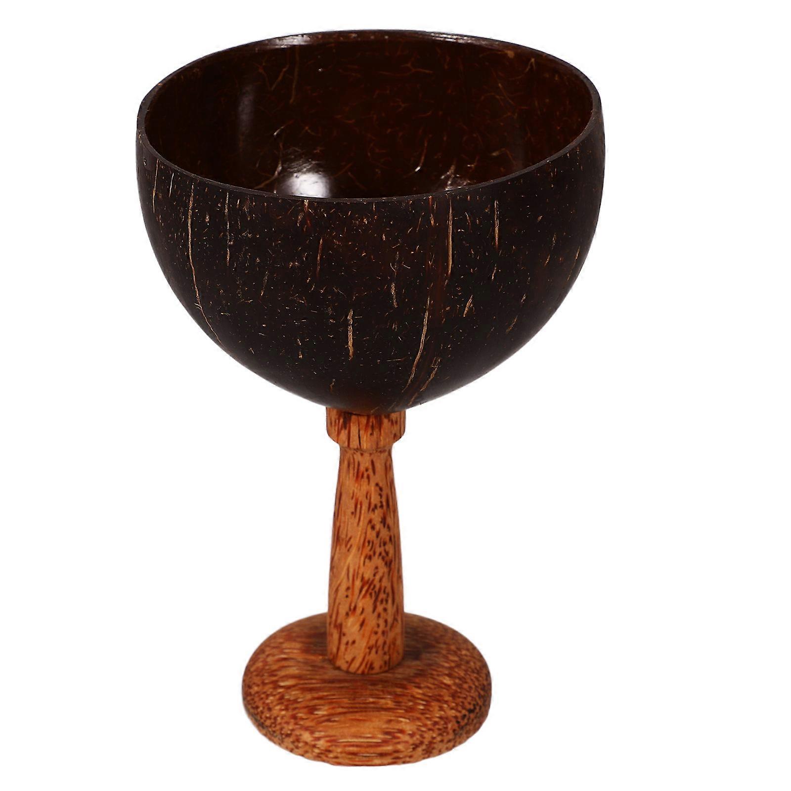 Hawaiian Party Cups Coconuts Shell Goblet Home Decoration Gift Goblet Shape Multi 15.10X10.20X10.20CM Party Hosts 1Set