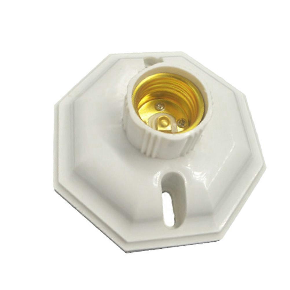 E27 Schraube Lampenfassung Weiß PP + Kupfer Material für den Heimgebrauch Leichtes praktisches Design 250V 6A
