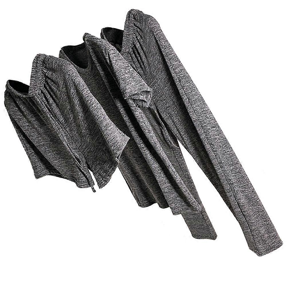 Ladies Loungewear Sets Comfortable Fashion Homewear Suit For Sports Daily Walks 1 Set of 3Pcs Grey