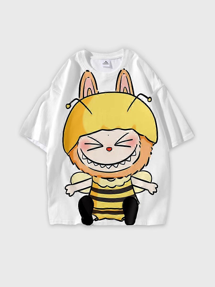 T-shirt round neck Pattern loose short sleeve K772