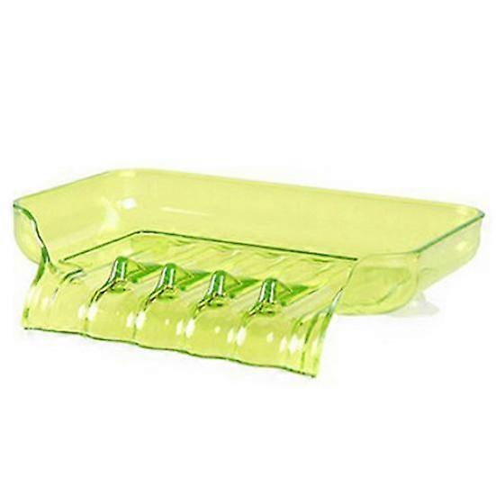 Plastic Bathroom Kitchen Waterfall Drain Soap Dish Sponge Holder Suction Tool