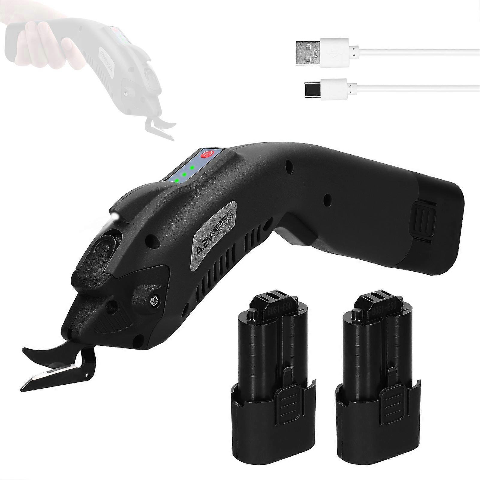 4.2V Electric Cloth Cutter High Speed Motor Portable Fabric Cutting Machine Handheld for Leather Sponge Carpet Rugs Paperboard Trimming