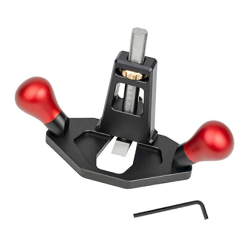 Hand plane for woodworking with quicklock handle for smooth planing, fine trimming, and edge processing, comfortable red grip.