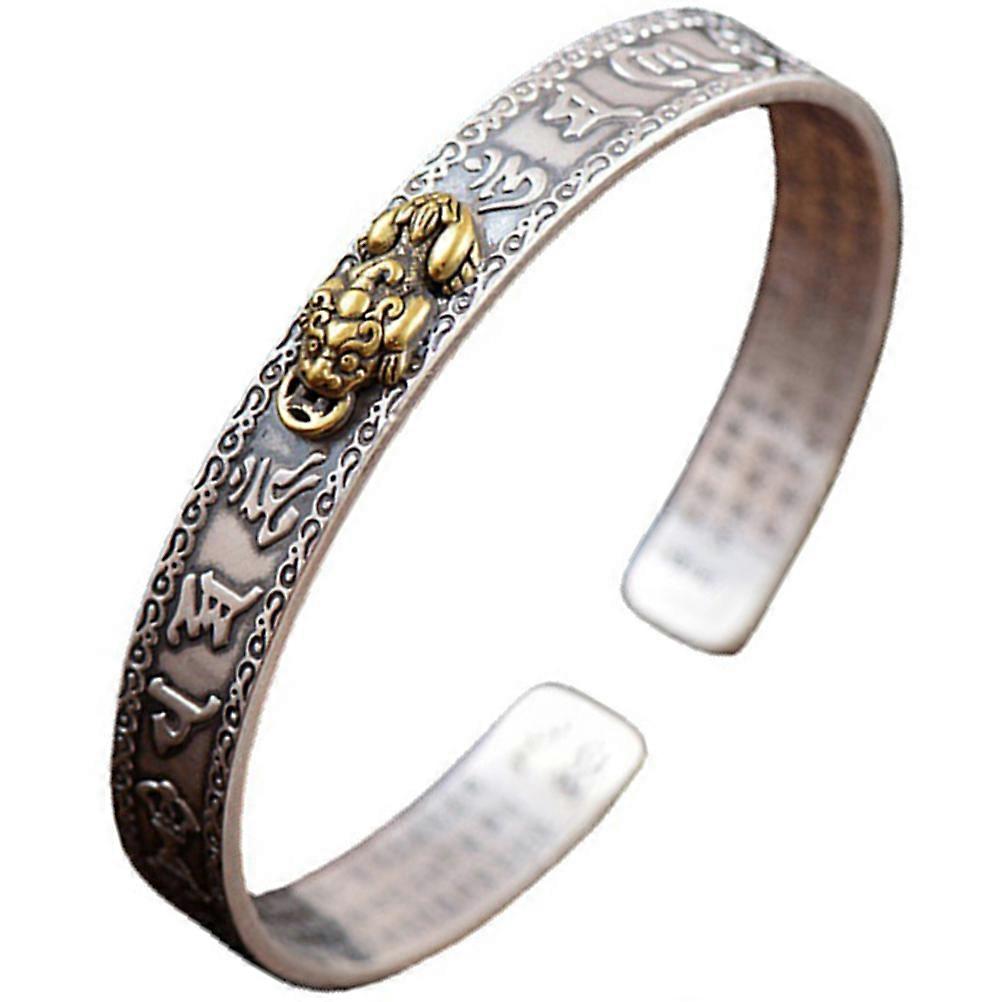 Buddhist Heart Copper Wristband for Decor Adjustable and Durable 6 5 Inches