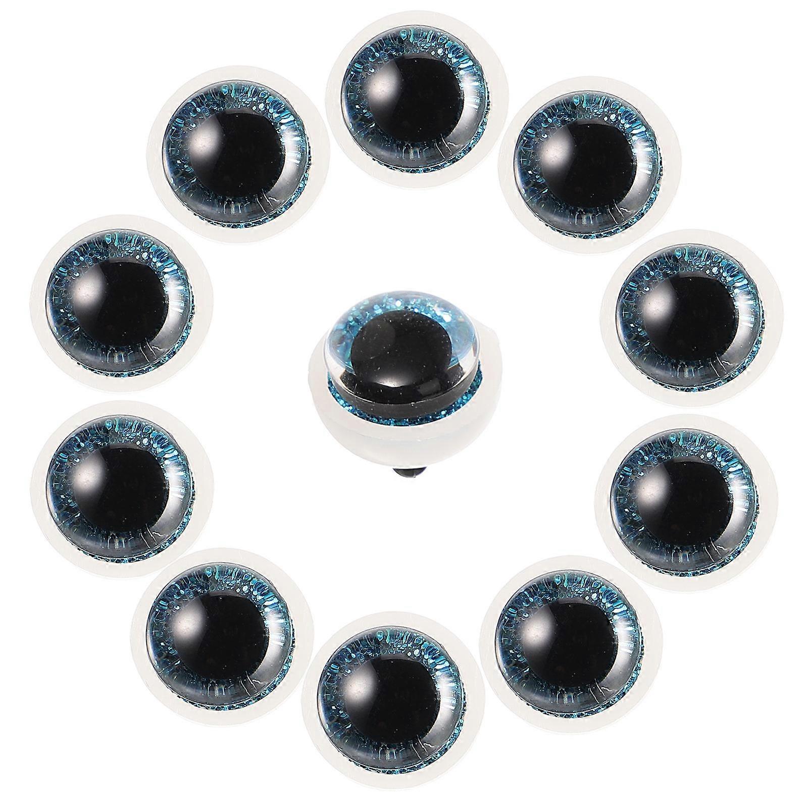 50Pcs Replacement Parts Realistic Handmade Fake Eyes For Art Projects And Plush Dolls Round Shape Black