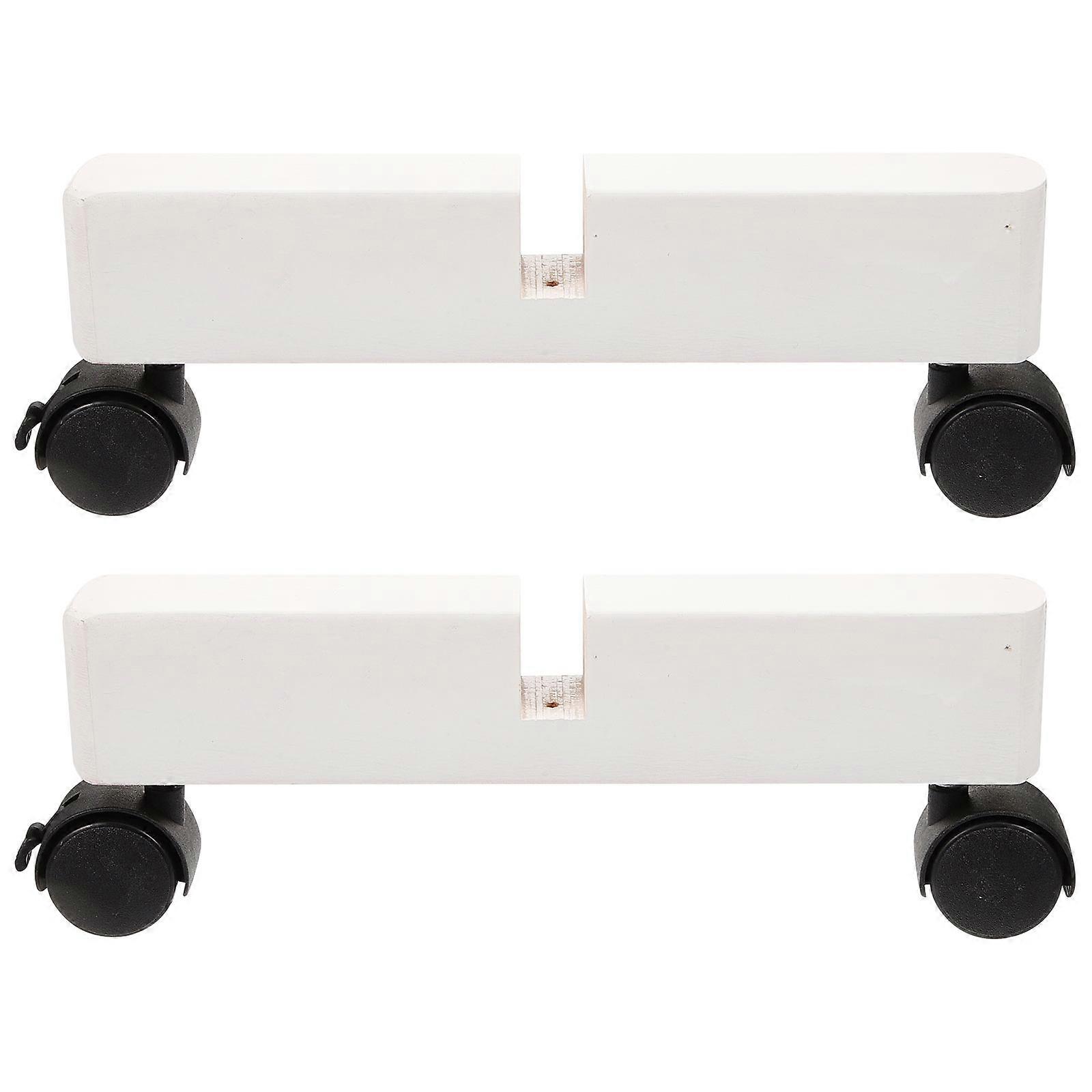 Wooden Room Divider Stand with Wheels for DIY White Multifunctional Privacy Screen Holder Suitable for Home Office 2pcs