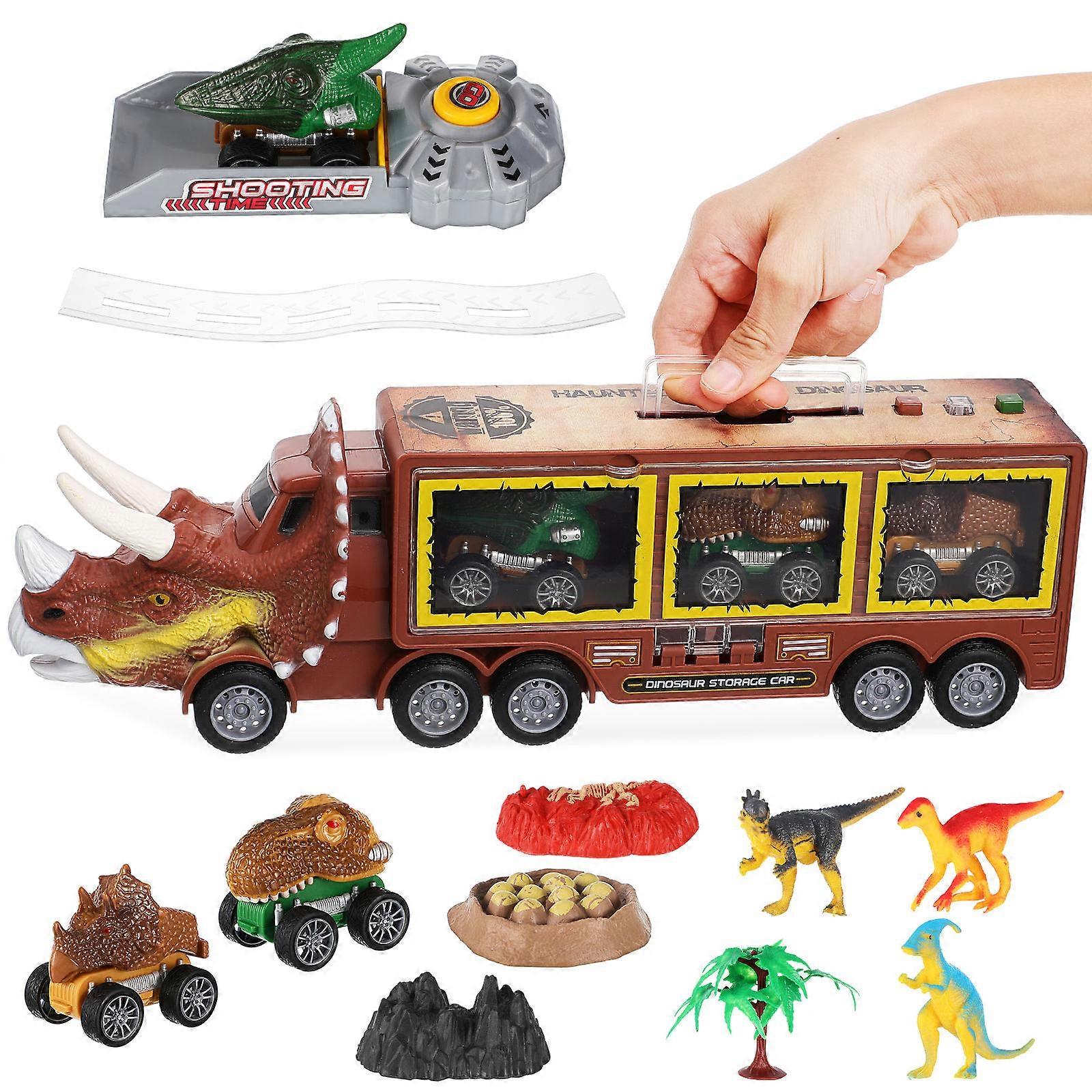 Interactive Dinosaur Vehicle Toy For Children Featuring Ejecting Car Toys And Sound Effects 1 Set