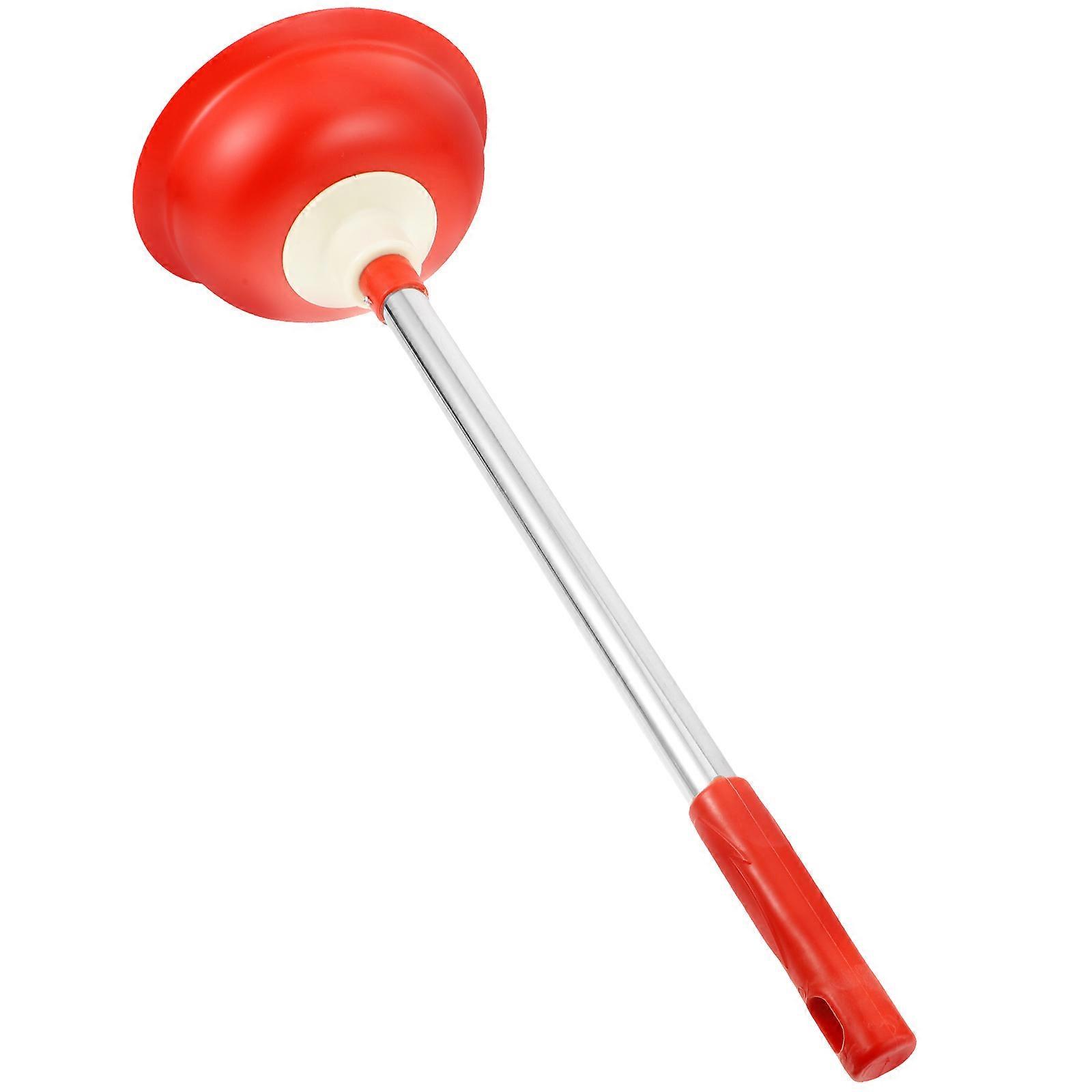 Toilet Plunger Drain Unclogging Bathroom Cleaning Round Bell Shape Rubber Material Handheld Style 53.50X17.50X17.50CM 1Pcs