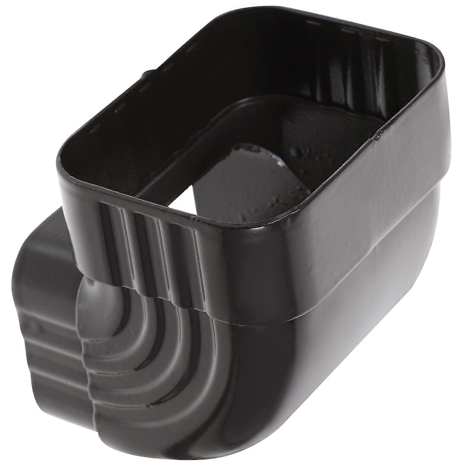 Elbow Pipe Connector Aluminum Alloy Rainwater Pipe Adapter Square Fitting House Building Drainage .5×3.3×3.1in Prevent Foundation Damage 1Set