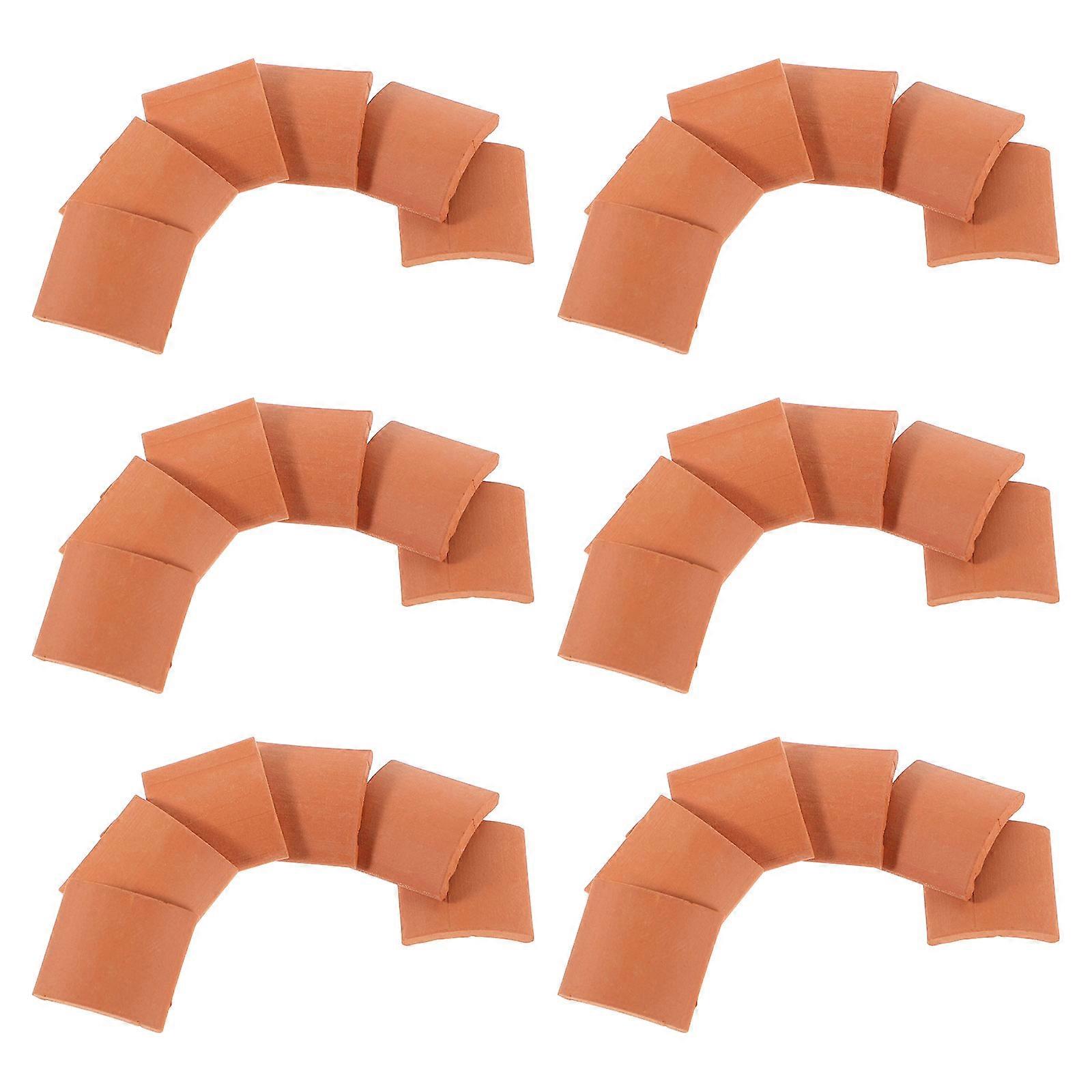 Model Building Set Miniature Roof Construction Diy Roofing Accessories 1:16 Scale Realistic Design 70Pcs