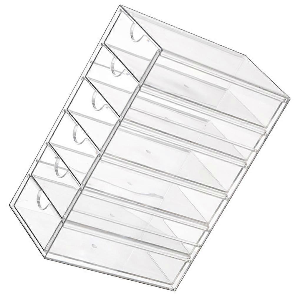 Transparent Storage Box Multi Layer Desktop Drawer for Makeup Stationery and Trinkets Organizer