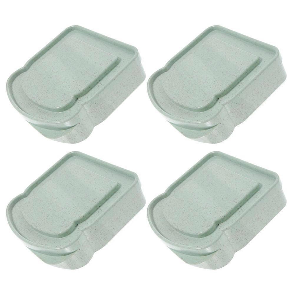 4pcs Sandwich Container Bread Storage Box with Lid Toast Box