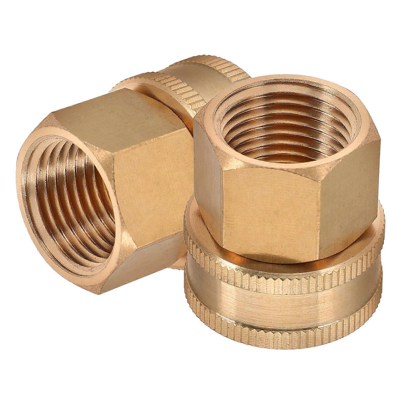 Garden Hose Repair Adapter with Brass Material for Reliable Leak Proof Connection Golden 2pcs