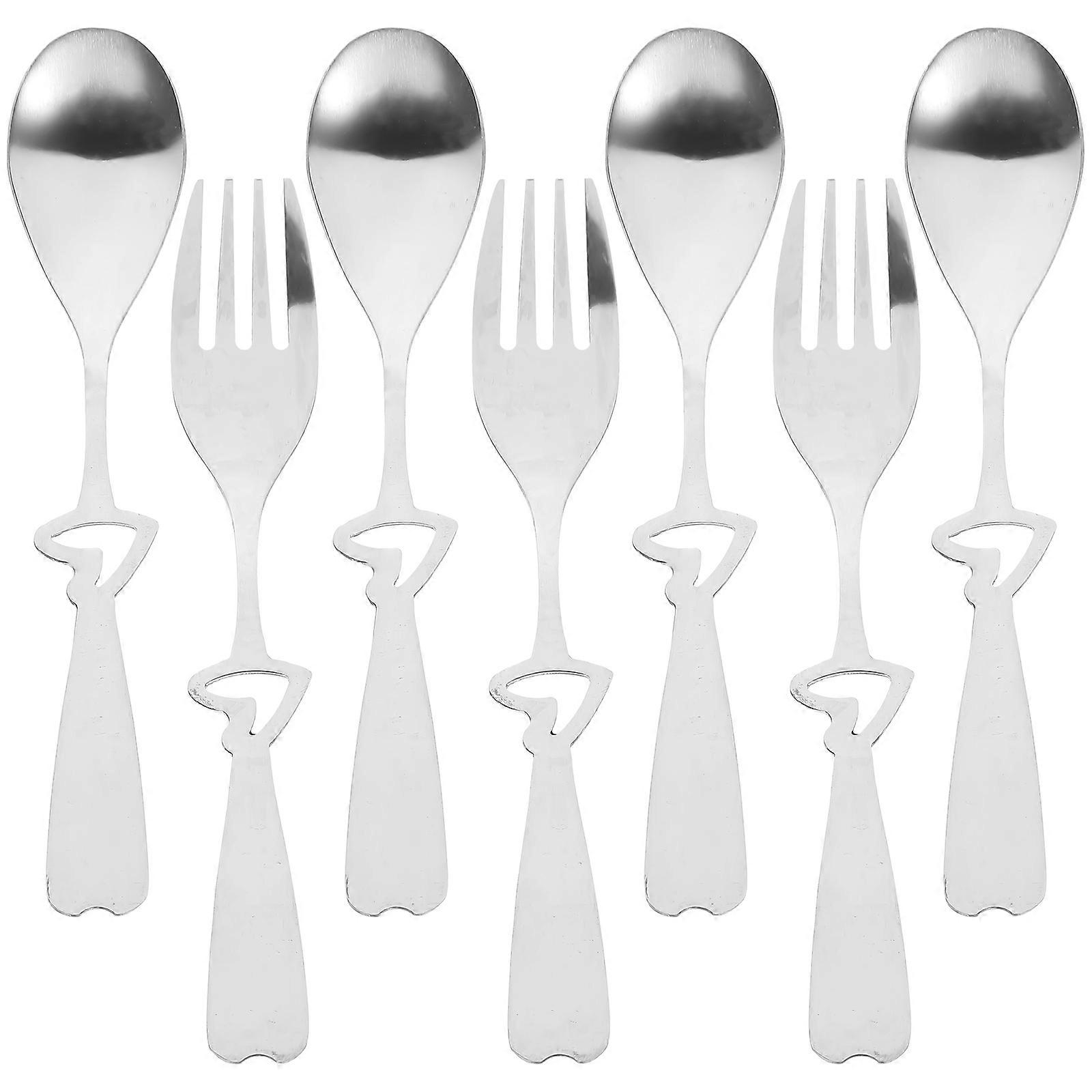 Cucchiaio da dessert per feste Stoviglie dal design classico in argento comode da tenere 14,6 x 2,8 x 1 set