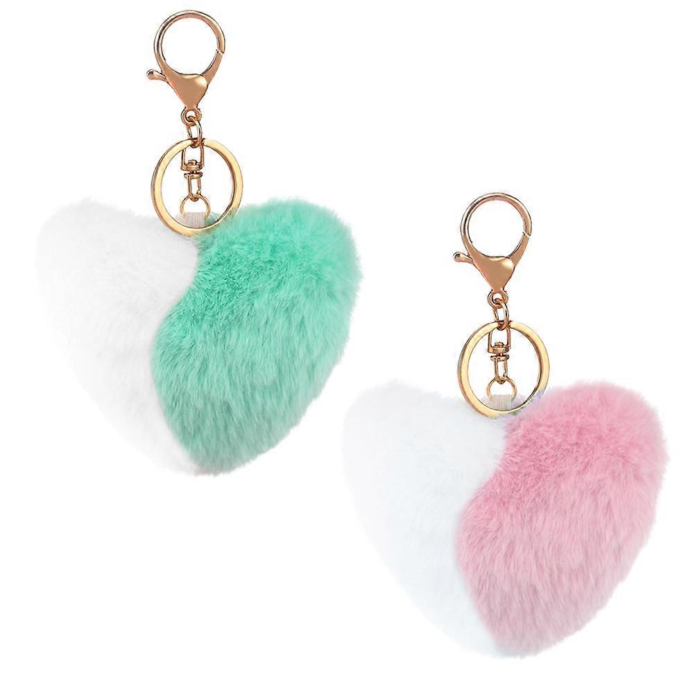 Masteelf 2Pcs Fashion Alloy Key Pendant Versatile Bag Hanging Ornament Random Color