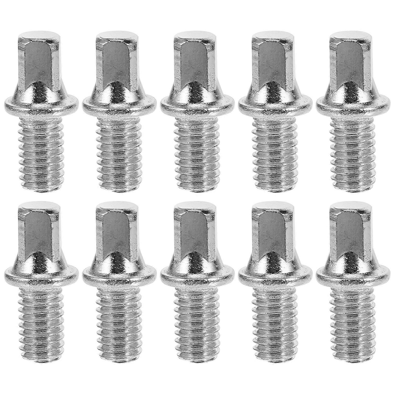10pcs Durable Drum Screws Replacement Hardware for Percussion Accessories, Suitable for Snare and Bass Drum Kits, Easy to Install and Transport