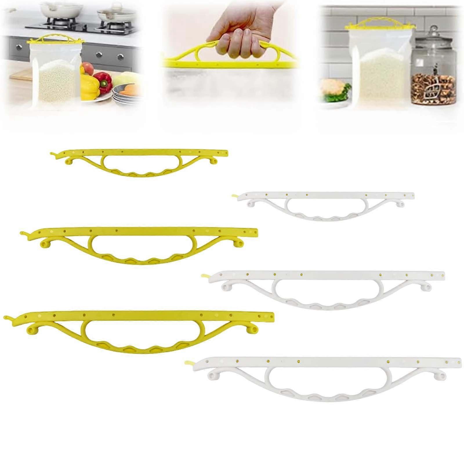 Chipbeutel-Clips Airtight Bag Sealing Clips With Handle, Reusable, Leakproof Snack Clips For Chips, Bread, Cereal 6-Pack