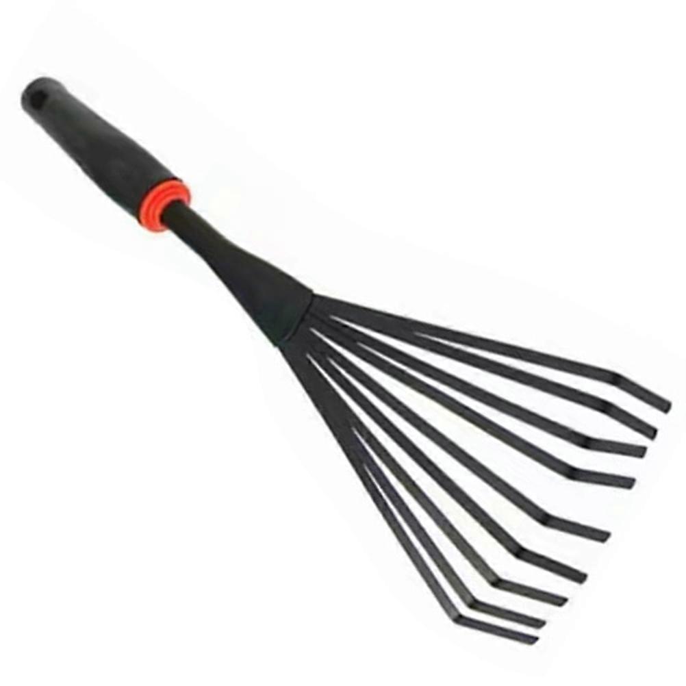 Garden Hand Rake Professional Gardening Tool Ergonomic Handle 36x12cm Soil Spreading 1Set