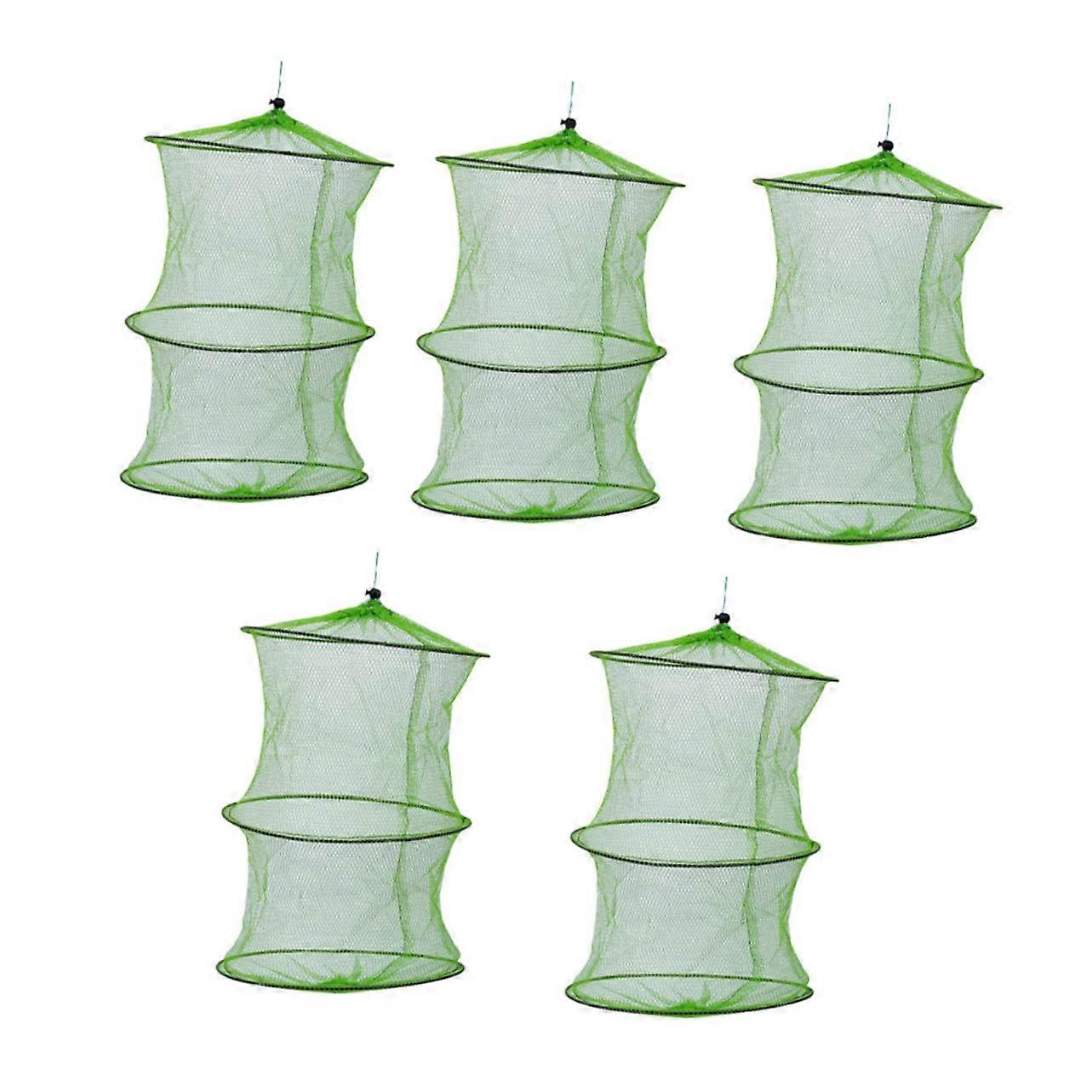 5 Pieces Foldable Fishing Nets Fishing Accessories Quality Fish Traps for LongLasting Use Fishing and Shrimping for Fishing Enthusiasts