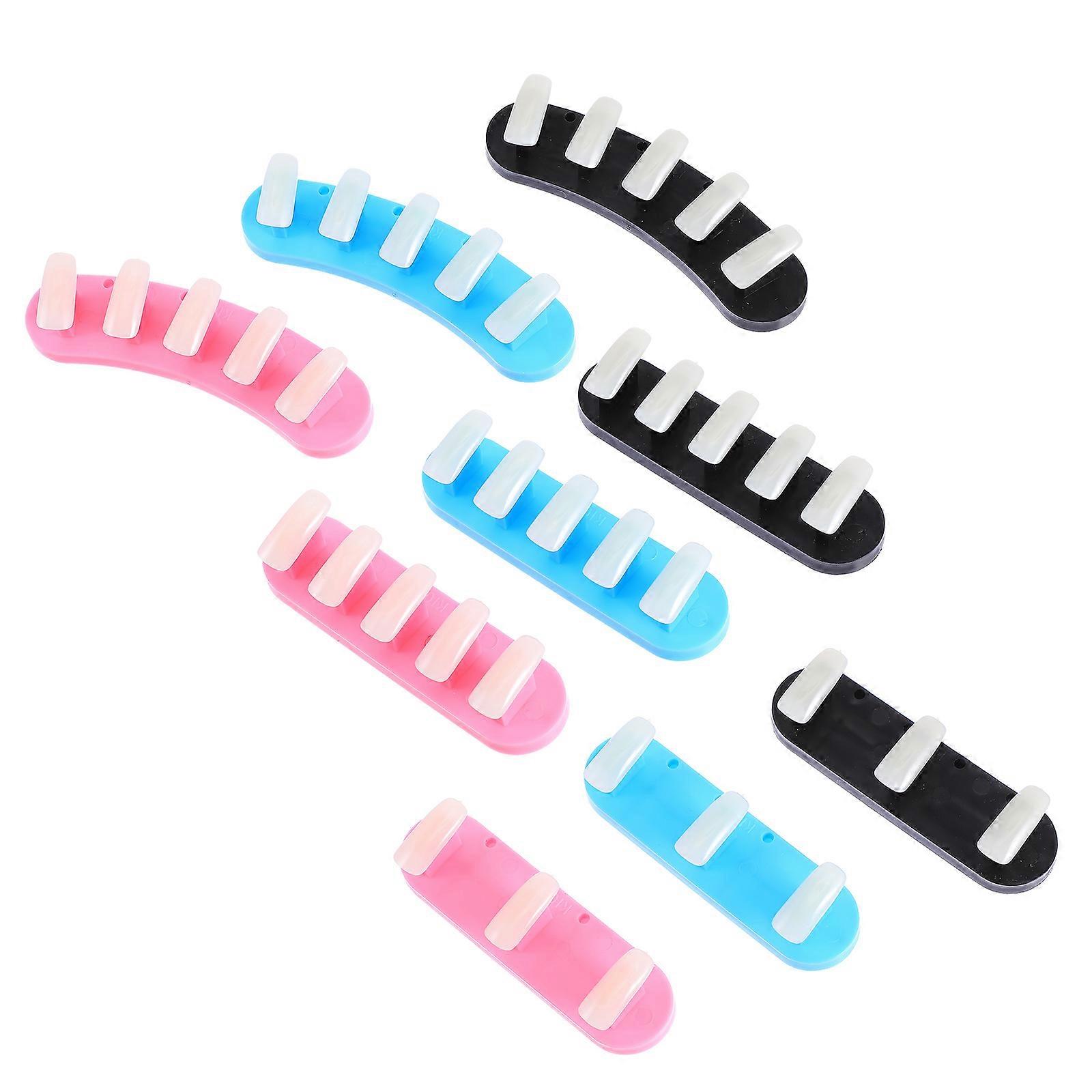 9Pcs Manicure Display Stand With Assorted Color For Nail Art Artists Stable Nail Work Support