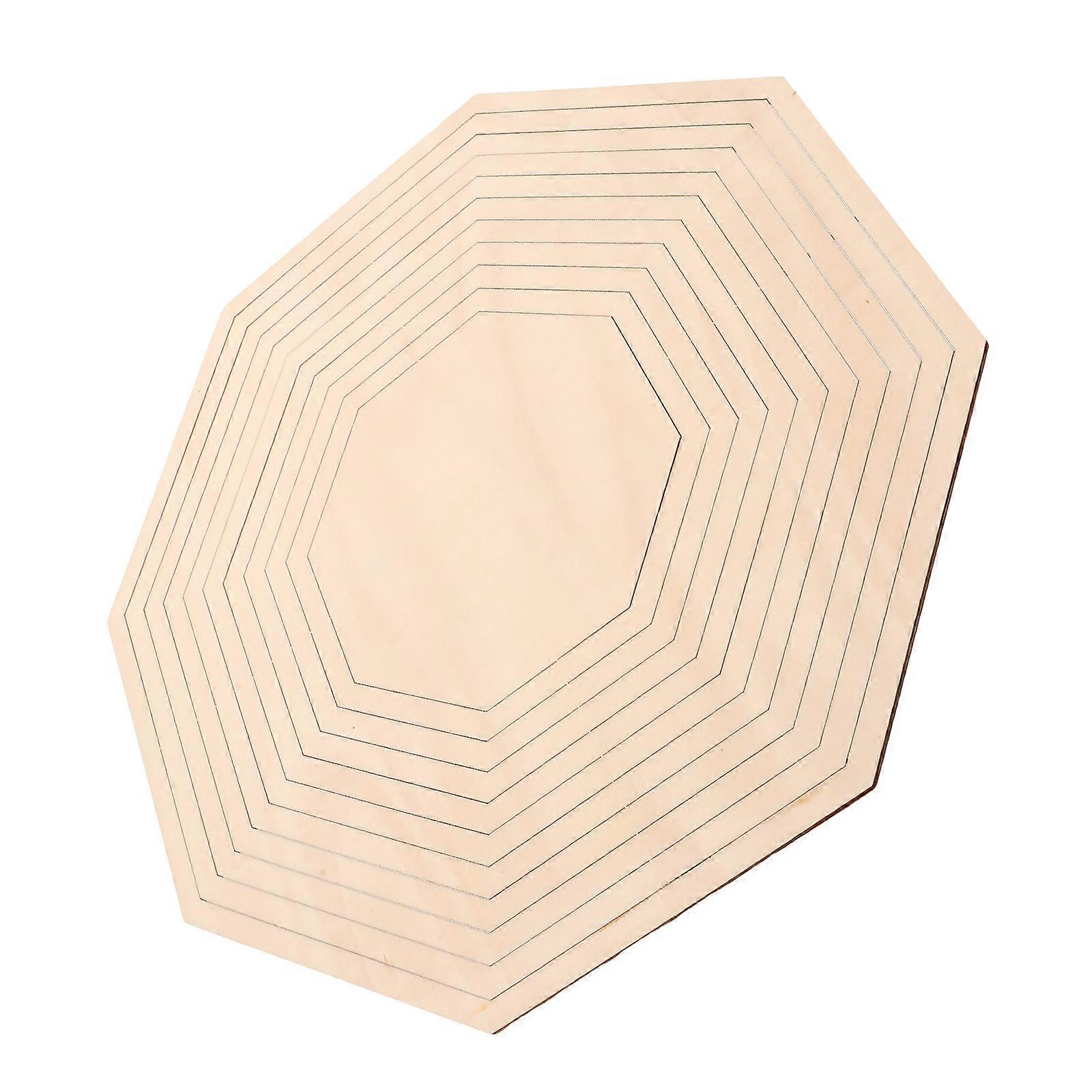 Wooden Pottery Tools Set for Decoration Lightweight Clay Molds Geometric Figure Rail Khaki Color 1 Set